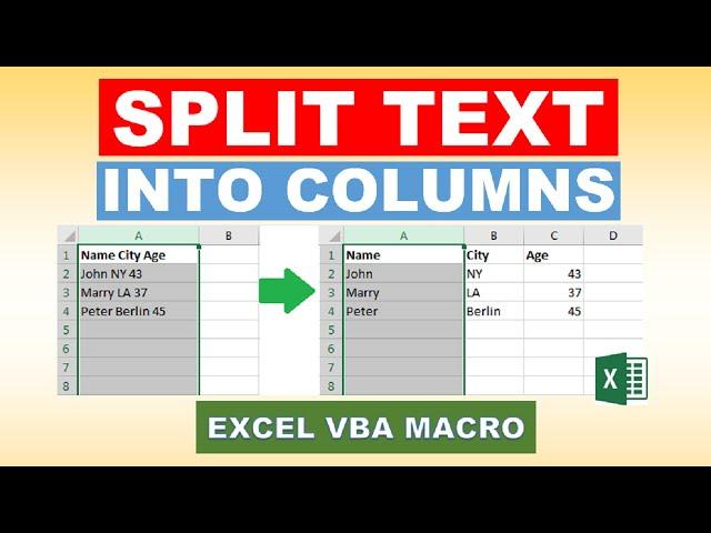 Split Text Into Columns Excel VBA Macro