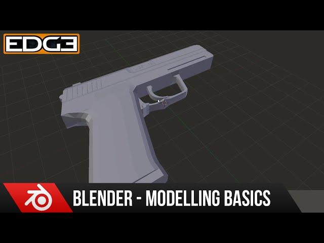 Blender for Beginners: 3D Modeling a Basic Handgun tutorial series part 2 by Zoonyboyz