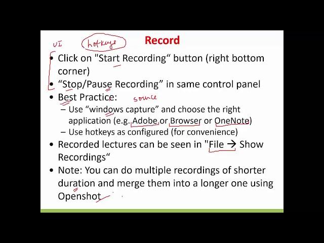 OBS Recording: Windows/Linux/Mac