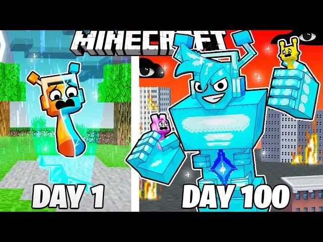 I Survived 100 Days as a DIAMOND SPRUNKI in Minecraft!