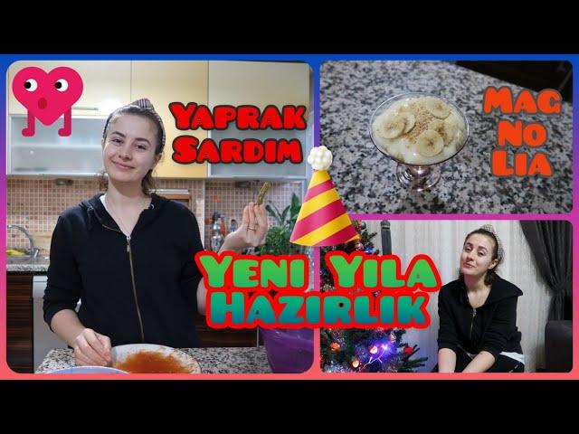 YENİ YIL HAZIRLIĞI  EFSANE MAGNOLİA TARİFİ  YAPRAK SARMASI BİZİM İŞİMİZ  GÜNLÜK VLOG 