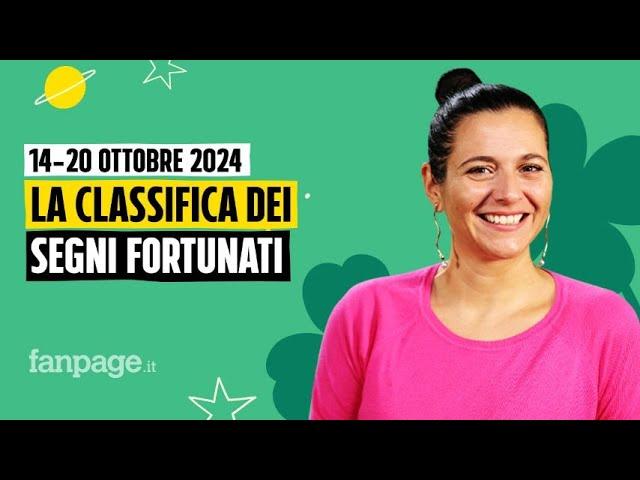 Oroscopo, la classifica dei segni più fortunati della settimana dal 14 al 20 ottobre 2024