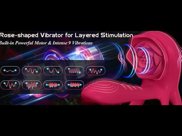 Rose Vibrating Cock Ring Penis Sleeve Vibrator G-spot Clitoral Stimulator 10 Vibration Sex Toy