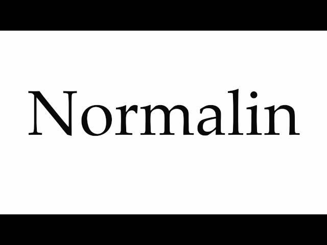 How to Pronounce Normalin