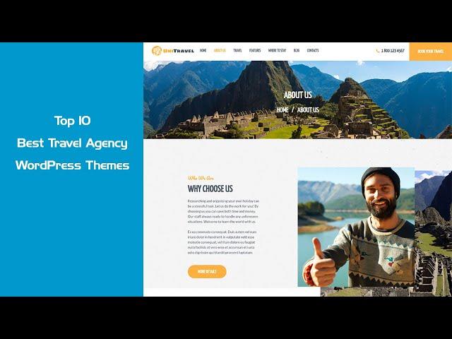 Top 10 Best Travel Agency and Tour Operator WordPress Themes