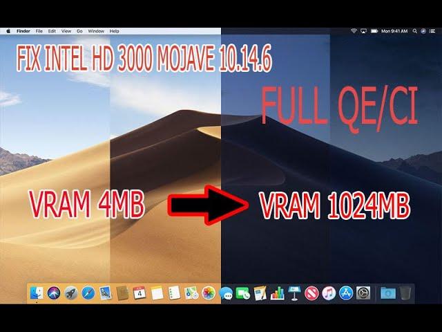 How to Fix Intel HD 3000 Hackintosh Mojave