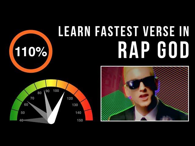 Learn Eminem's Fastest Verse In 'Rap God' (Slowed Down + Scrolling Lyrics)