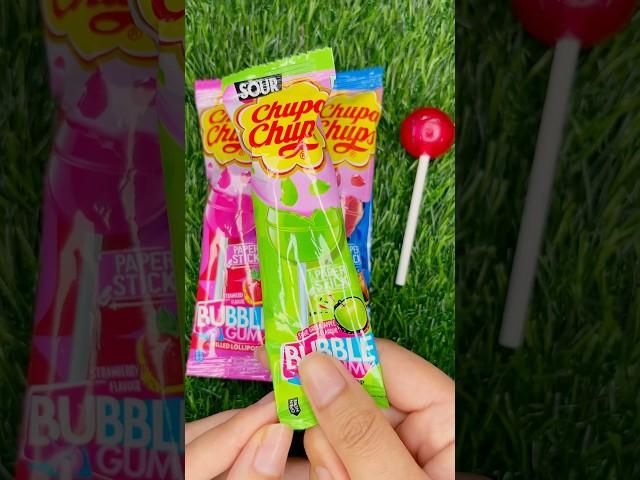 Satisfying ASMR Colorful ChupaChups Lollipop Green or Pink or Red or Blue #asmrcandy #satisfying