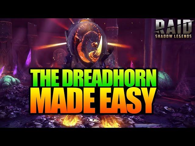 BEAT THE DREADHORN BOSS!! THE ULTIMATE GUIDE 4 ALL DIFFICULTIES | DOOM TOWER RAID SHADOW LEGENDS