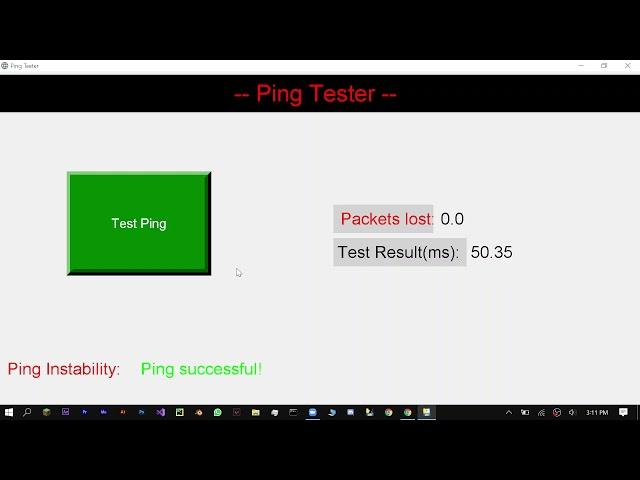 Ping checker made with python and Tkinter