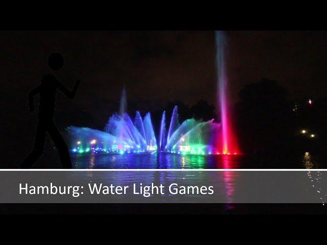 Der Geher in Hamburg: Water Light Games