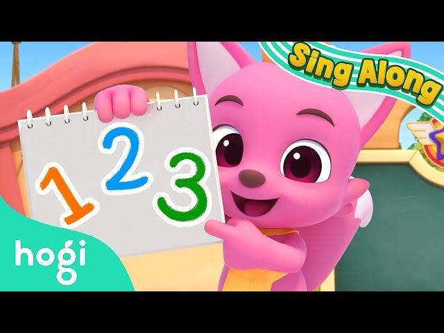 How to write numbers? | Sing Along with Hogi | Fun Shapes & Adventure | Pinkfong & Hogi for Kids