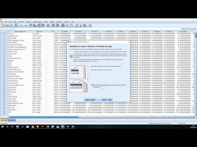 Restructuring data from wide format to long format (panel)- Using SPSS