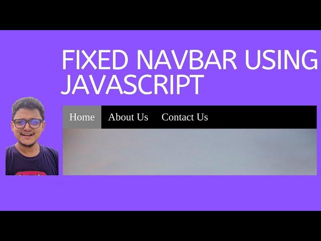 Sticky Navigation Bar On Scroll Using Vanilla Javascript | Fixed Navbar on Scroll