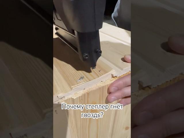 Почему степлер гнет гвоздь??Кто-нибудь знает? #diy #ремонтвдоме #переделка #топ #переделкатумбы