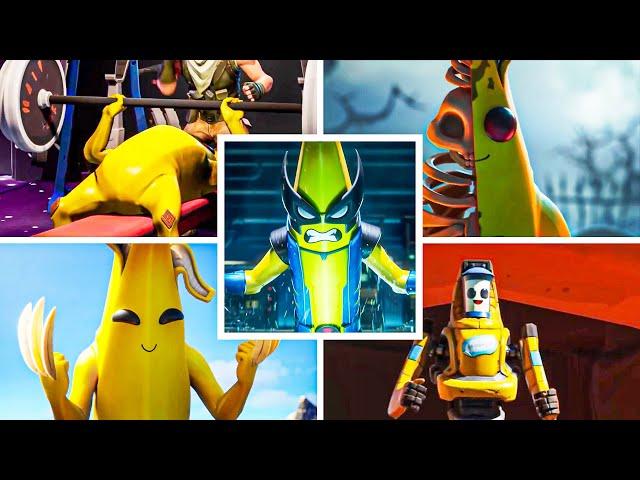 Evolution of Peely in Fortnite Trailers & Cutscenes | Peely - Peelverine