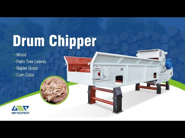 Drum Chipper for Wood, Palm Tree Leaves, Napier Grass, Corn Cubs