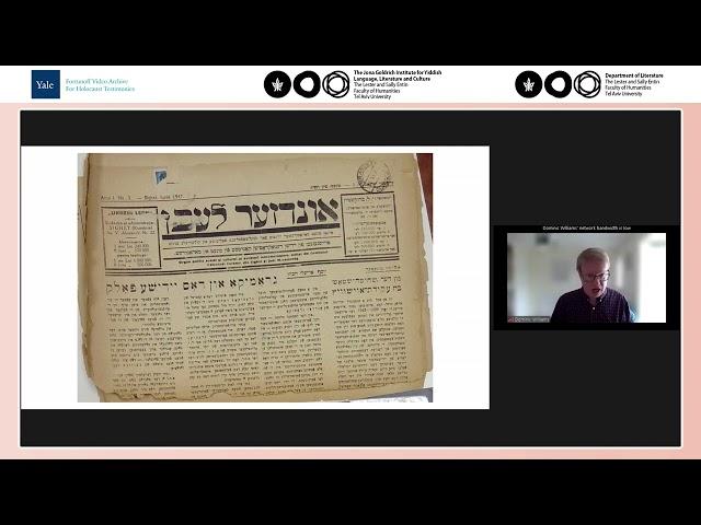 Yiddish and the Holocaust Conference: (Post-)Khurbn Yiddish Literature: The Making of New Genres