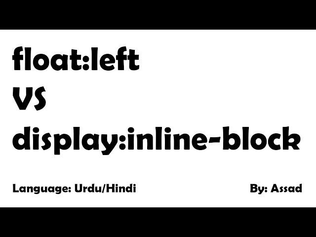 Float left vs inline-block in Urdu/Hindi