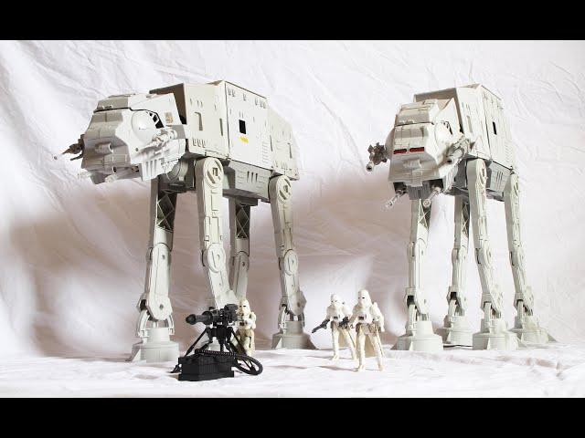 Vintage Kenner AT-AT 1981 vs. 1997 parts: side by side comparison