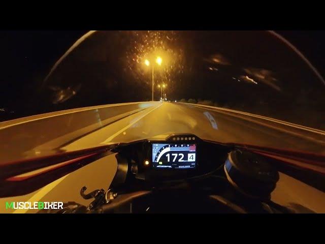 CBR1000RR-R Night Top Speed - 4th Gear 299km/h -