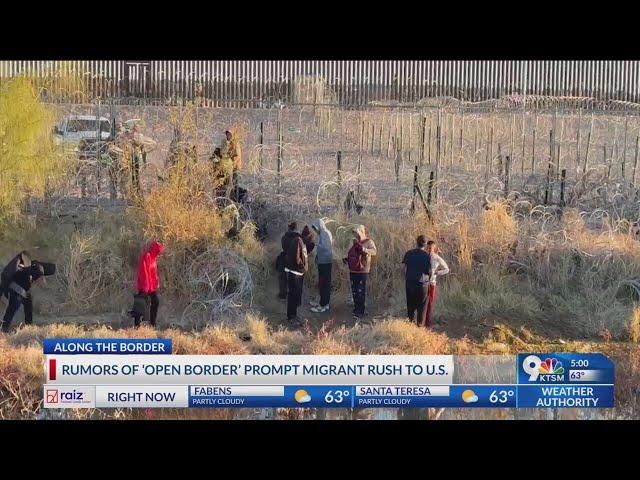 Rumors of ‘open border’ prompt migrant rush to US