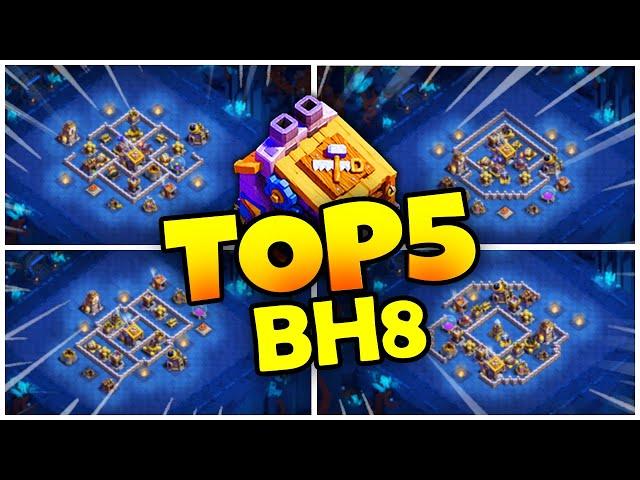 NEW TOP 5 BH8 Trophy Bases Copy Link | BEST BUILDER HALL 8 Bases, Clash of Clans