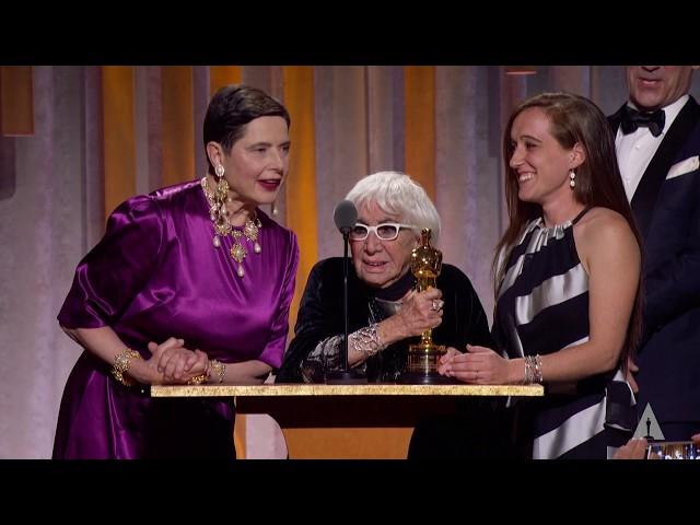 Lina Wertmüller receives an Honorary Award at the 2019 Governors Awards