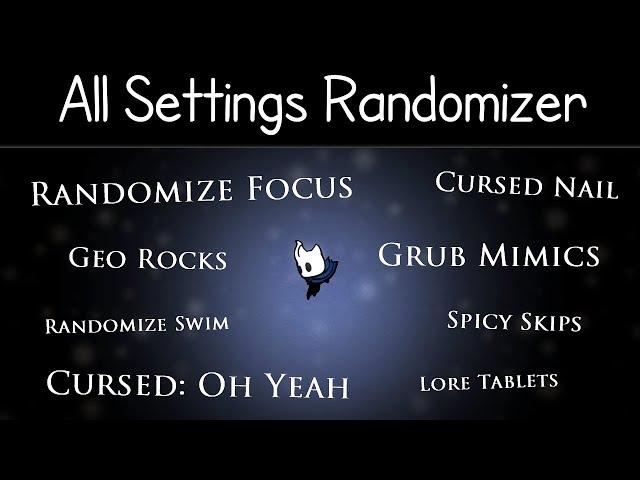 Hollow Knight Randomizer With Every Setting On