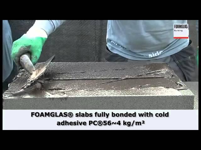 FOAMGLAS® Interior wall insulation with roughcast finish.