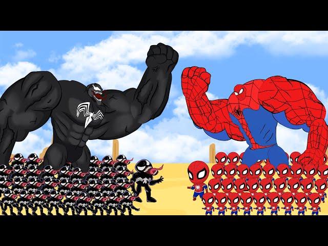 999 SPIDERMAN vs Evolution of Venom : The New Empire | Who Is The King Of Super Heroes ?