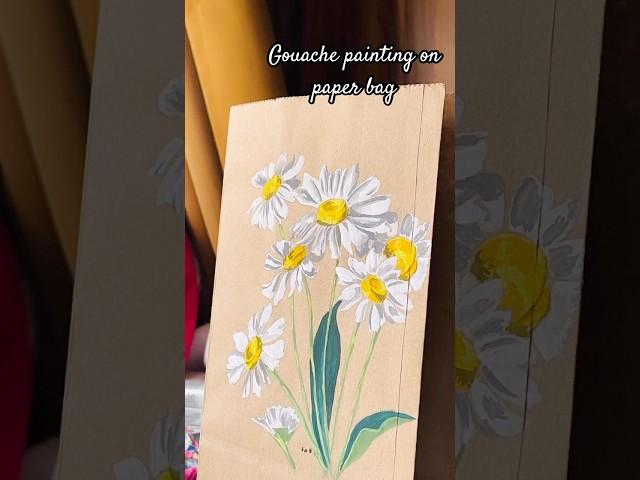 Himi gouache painting daisy  #himi #gouachepaint #gouache #painting #daily #creativity #shorts