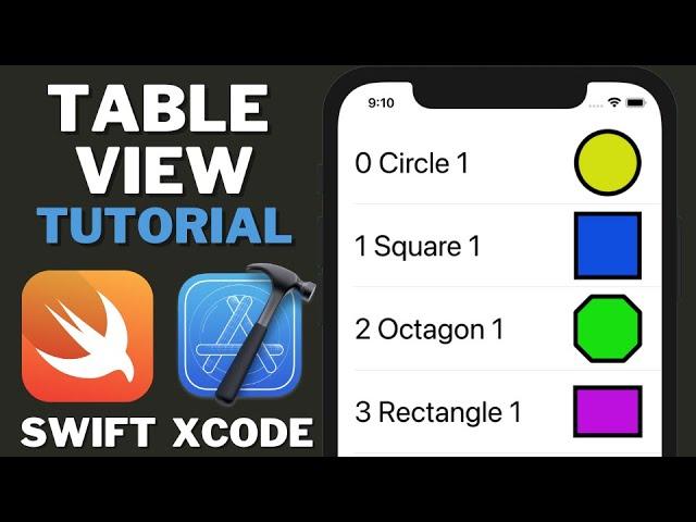 How to use Table View Swift Xcode Tutorial