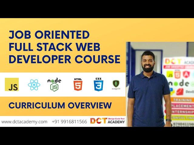 Full Stack Web Developer Course Curriculum - DCT Academy