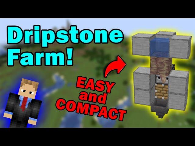 EASY Pointed Dripstone Farm (Minecraft Java)