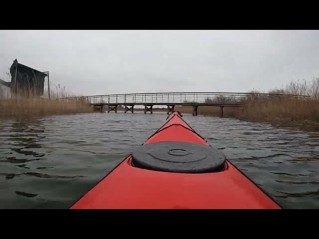 Kayak around Arken, museum of modern art in Ishøj, Copenhagen Denmark