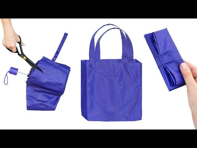 How to sew a tote bag from old umbrella in 5 minutes! Miarti️