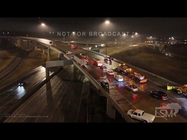 01-04-2025 Kansas City, MO -Crazy Pile-Up on I-470 Ice-Covered Roads Lead to Multi-Vehicle Crash