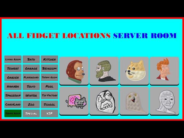 New Update - Server Room - All Fidget Locations - Epic Fidget Hunt [Pop It] [Roblox]