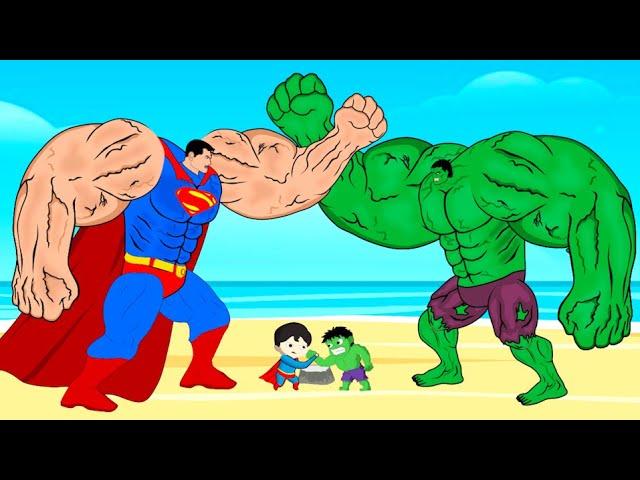 Evolution of HULK Vs Evolution of SUPER-MAN Arm Wrestling Fight : Who Is The King Of Super Heroes ?