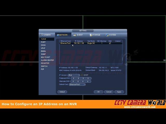 How to Configure an IP Address on an NVR