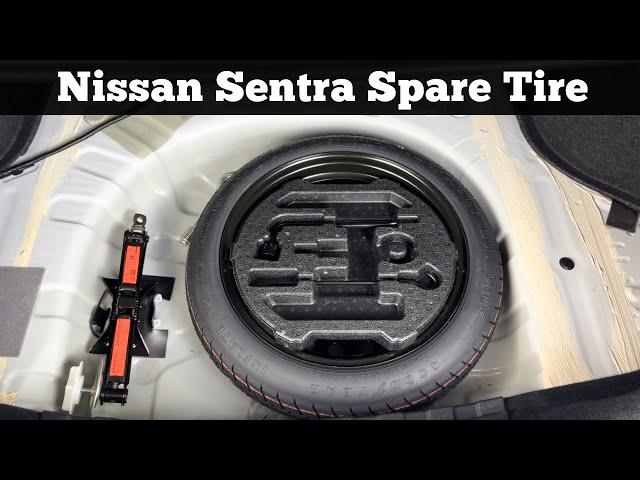 2020 - 2025 NISSAN SENTRA Spare Tire Location - How To Remove Spare, Jack & Tire Wrench Change Flat