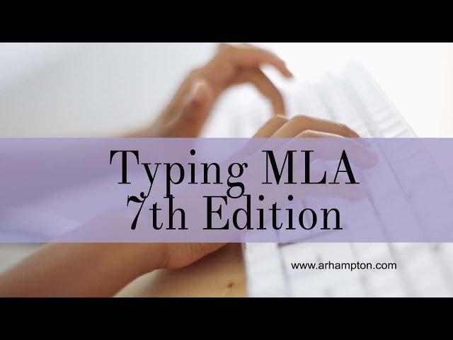 MLA 7th Edition Sample Paper