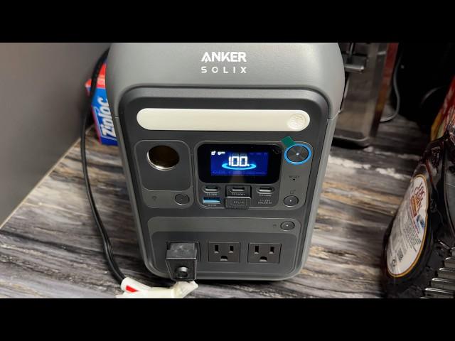 Anker SOLIX C300 Portable Power Station, 288Wh LiFePO4 Battery, 300W (600W Surge) Solar Generator