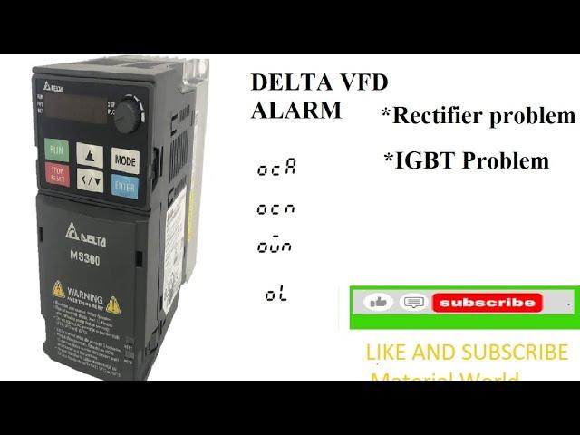 #vfd drive alarms #delta vfd alarm and solutions #vfd rectifier and igbt checking #ms300 error.