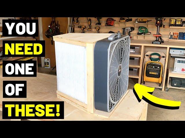 BOX FAN AIR FILTER For About $40! (How To Build a DIY Box Fan Air Purifier With HVAC Filters!)