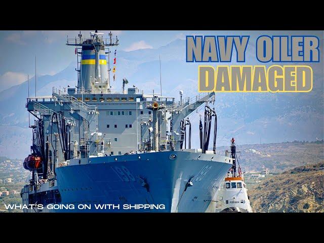 Sole US Navy Oiler - USNS Big Horn - in the Middle East Damaged | September 23, 2024