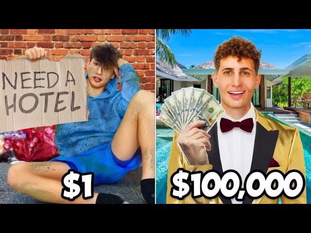 $1 vs $100,000 Vacation!