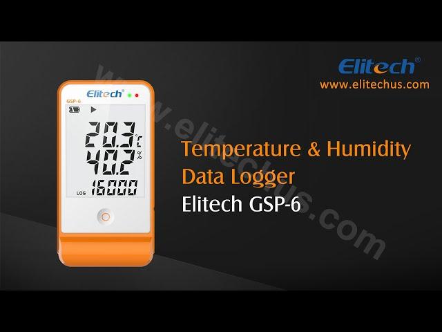 Elitech GSP-6 Temperature and Humidity Data Logger with External Sensors