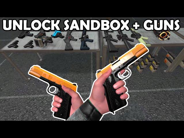 HOW TO UNLOCK SANDBOX MODE + GUNS IN BONEWORKS VR